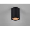 meineWunschleuchte Small 1-Bulb Surface-Mounted Spotlight Metal Black Gold Matt Height