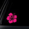 Hibiscus Flower PINK Car Decal / Sticker, 5"