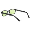 Pacific Coast Original KD's Biker Sunglasses (Black Frame/Green Lens)