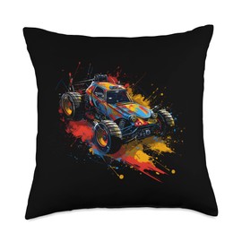 RC Racing Remote Control Car Off-Road Racing Throw Pillow
