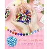 200PCS FIVEIZERO Rhinestone Beads for Jewelry Making, 15 Colors Round