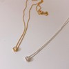 14k necklace cubic chain women's silver necklace 41cm silver /