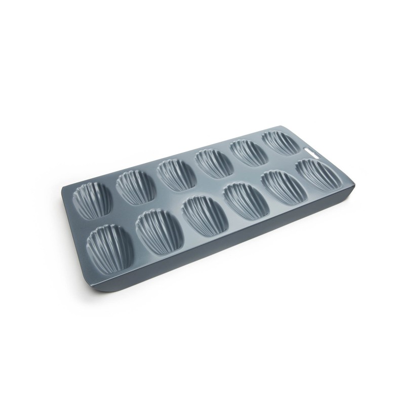 Fox Run Non-Stick Madeleine Pan, Carbon Steel, 12-Cup,Grey
