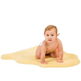 Baby Sheepskin Rug by WaySoft in a Gift Bag New Zealand Soft Dense Shorn Wool Hypoallergenic and Oeko-Tex Standard 100 Certified Nursery Rug 2ft x 3ft