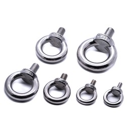10pcs M6 Stainless steel eye bolt A4 316 marine grade lifting threaded ring (10, M6)