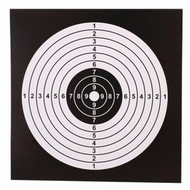 100 Assorted Targets 14 x 14 cm Cardboard 250g for Air Shooting and Airsoft - 4 Designs (25 per Model) - Targets and Technical Patterns for Precision Training