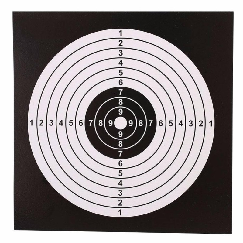 100 Assorted Targets 14 x 14 cm Cardboard 250g for
