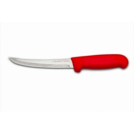 Columbia Cutlery 6 in. Red Boning/Fillet Knife - Curved & Stiff (Single Boning Knife)