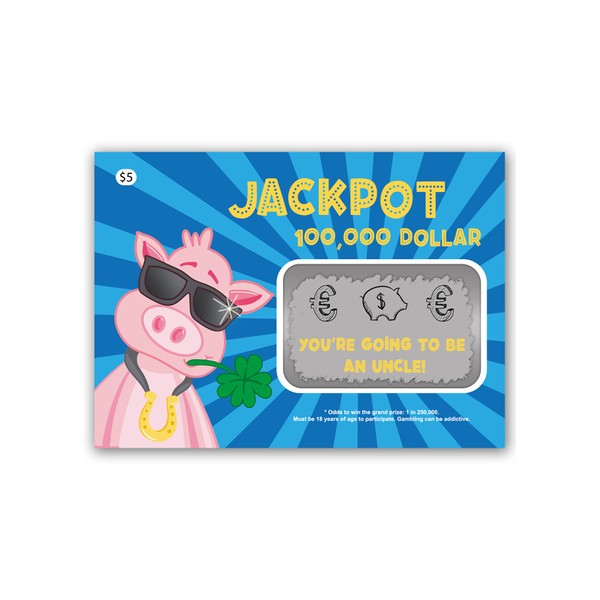 Jolicoon Pregnancy announcement lottery scratch cards - You are going to be an uncle - Uncle baby announcement lottery tickets