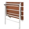 Foldable 21.5" Teak Wood Shower Seat Bench with Supporting Legs,