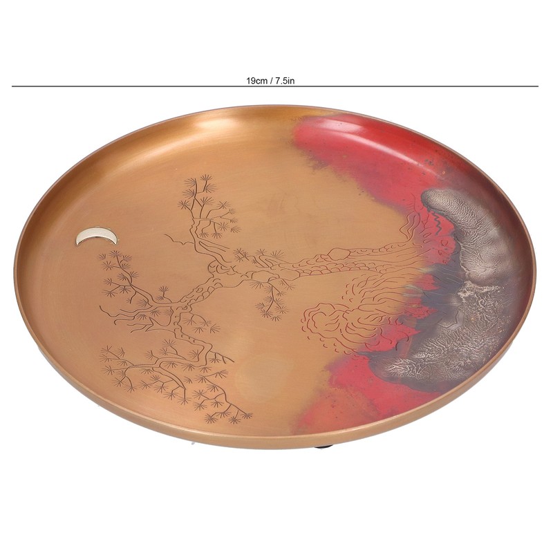 Tea Tray Japanese Hand Made Round Tea Cup Holder Plate