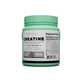 Primal Creatine Monohydrate Powder (400 Grams) | Unflavored Micronized Creatine Muscle Development Supplement for Pre-Workout & Recovery | 5g Creatine Monohydrate per Serving