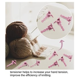 Knitting Machine Tensioner, 5Pcs Plastic Removable Yarn Tensioner Easy Knitting Machine Adapter Stable Yarn Tensioner Adapters Knitting Accessories for Replacement Repair