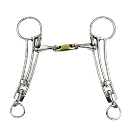 Equine Smile ES0115 Icelandic Bit Double Broken with Copper Stainless Steel Bit Thickness 14 mm (11.5 cm)