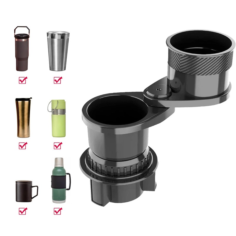 Upgraded Car Cup Holder Expander Adjustable Base & Expander for