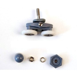 2/4 Pieces Shower Door Wheels Shower Cubicle Roller Runner 18 mm - 29 mm Replacement Parts Shower Cubicle Rollers Shower Cubicle Rollers Double Wheels for Shower Door