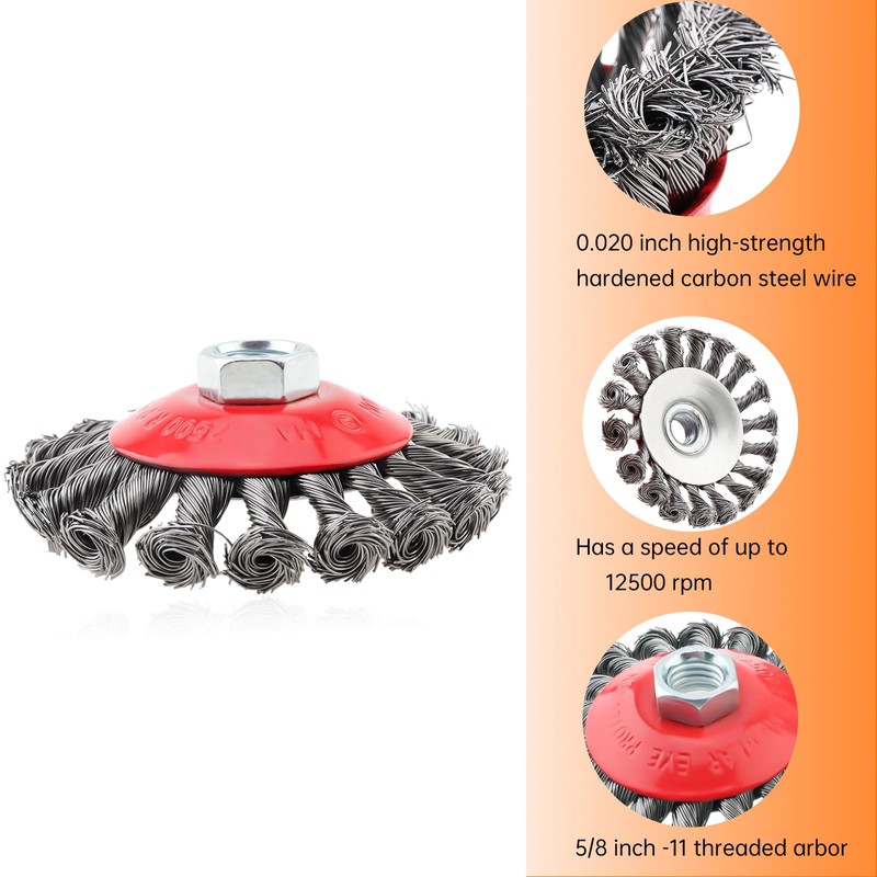 ChgImposs Wire Wheel 6 Pack 4 Inch Angle Grinder Wire