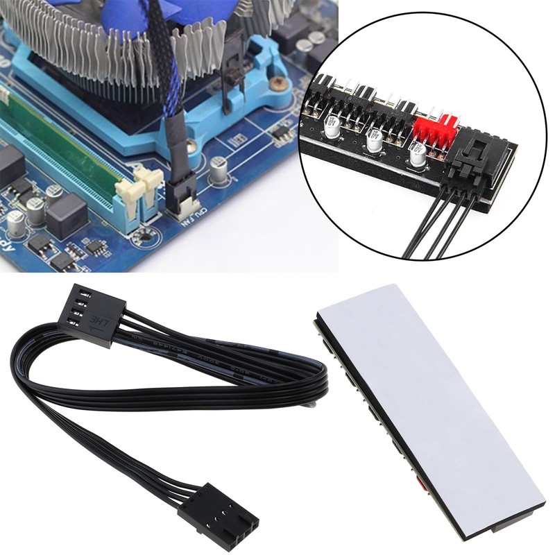 eMagTech 2pcs 5 Port PWM Fan Hub Splitter Speed Controller