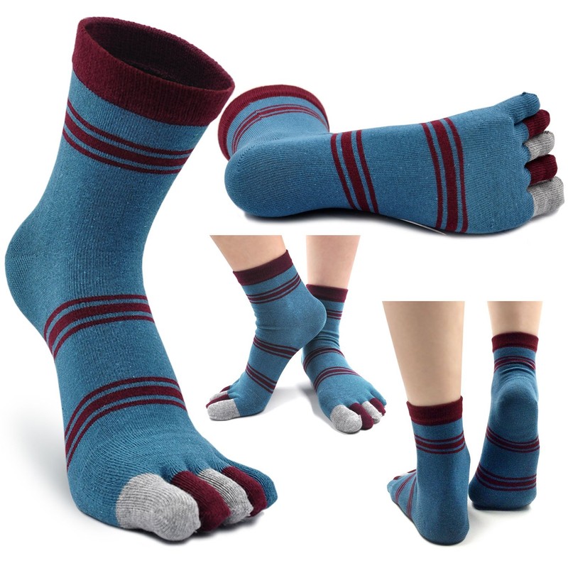 CaiDieNu - Calcetines deportivos de algodón para hombre, 5 pares,