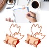 100Pcs Rose Gold Hollowed Long Tail Binder Paper Clips Beautiful