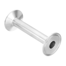 PATIKIL 1in OD Tri Clamps Tube, Sanitary Tri Clamps Spool Tube with 50.5mm Ferrule Flange(for 1.5in Tri Clamps) Sanitary Pipe Tubing 304 Stainless Steel for Brewery, 300mm/11.81in L