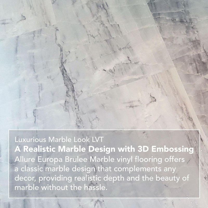 Allure 9002006355 Europa Brulee Marble Luxury Vinyl Tile Flooring