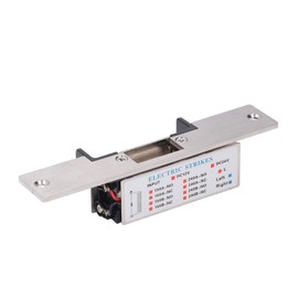 Electric Door Strike Lock, 12V Electric Strike NC Mode Fail Secure Fail Safe Electric Strike Lock for Door Access Control System for Cylindrical or Mortise Lock Indoor Use