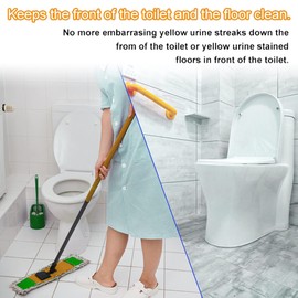 Mokkker Pee Splash Guard for Toilet Seat, Potty Training Toilet Seat Pee Guard, Urine Deflector Prevents Kids Adults from Peeing Splash Spillage for Round and Oval Toilets - Transparent