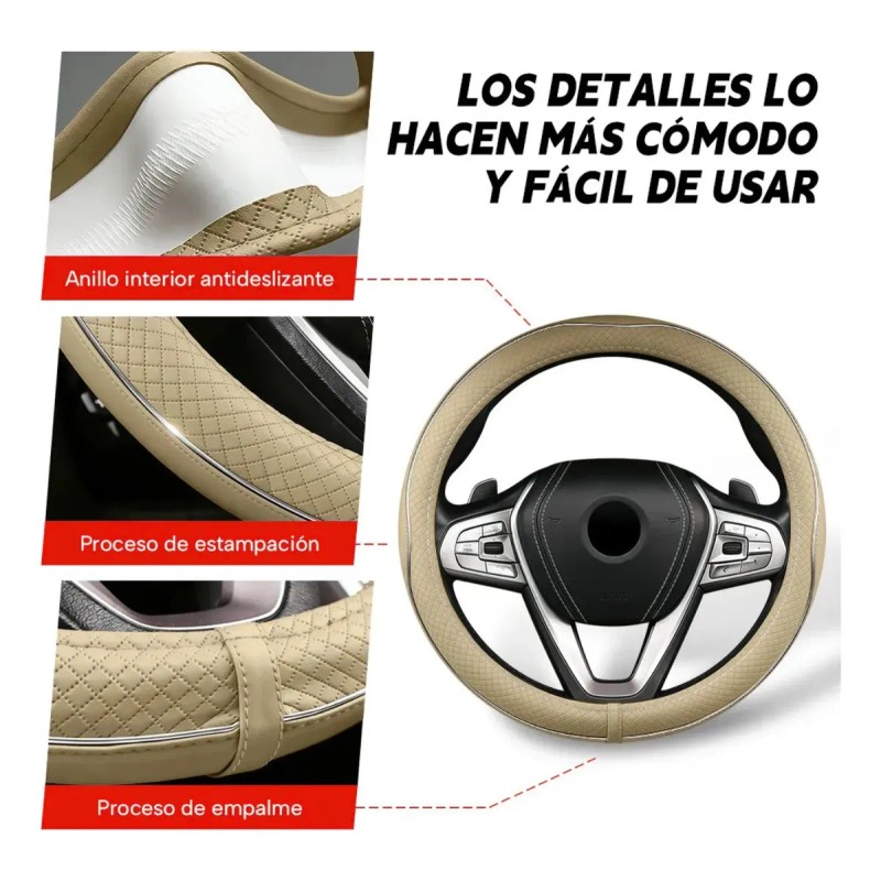 Funda Cubre Volante Filo Cromo Gama Alta Forma Redondo 38cm