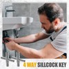 GlamRays Pack of 2 4 Way Square Tap Key 6.5