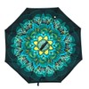 Parquet Peacock Double Layer Inverted Umbrellas - C Shaped Handle