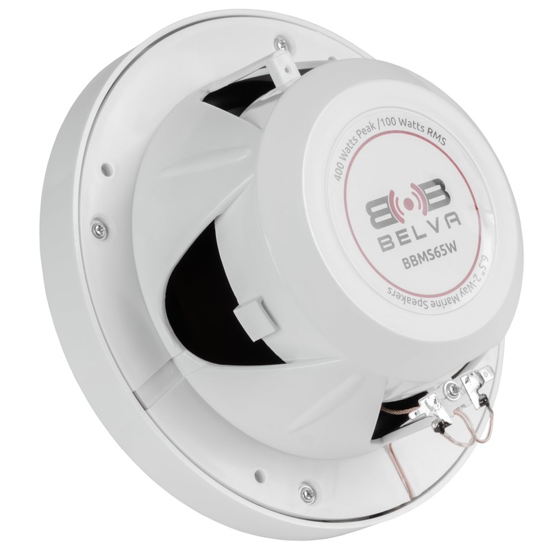 BELVA BBMS65W 400W Peak (200W RMS) 6.5" 2-Way White Coaxial