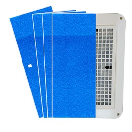 Unidad de filtro de aire de filtro de CA RV de 6 pulgadas x 14 pulgadas compatible con el acondicionador de aire Coleman Mach, paquete de 4 filtros de repuesto Merv 6 unidades de CA con orificio