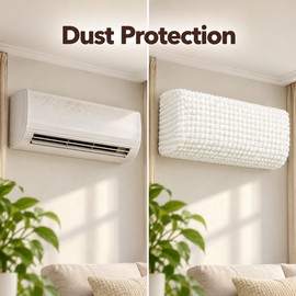 Air Conditioner Cover for Wall-Mounted AC – Washable Plush Dust Cover for Home Storage and Everyday Protection
