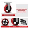 CWfutureparts 6"X2" Heavy Duty Industrial Casters,Crowned Polyurethane Tread Cast Iron