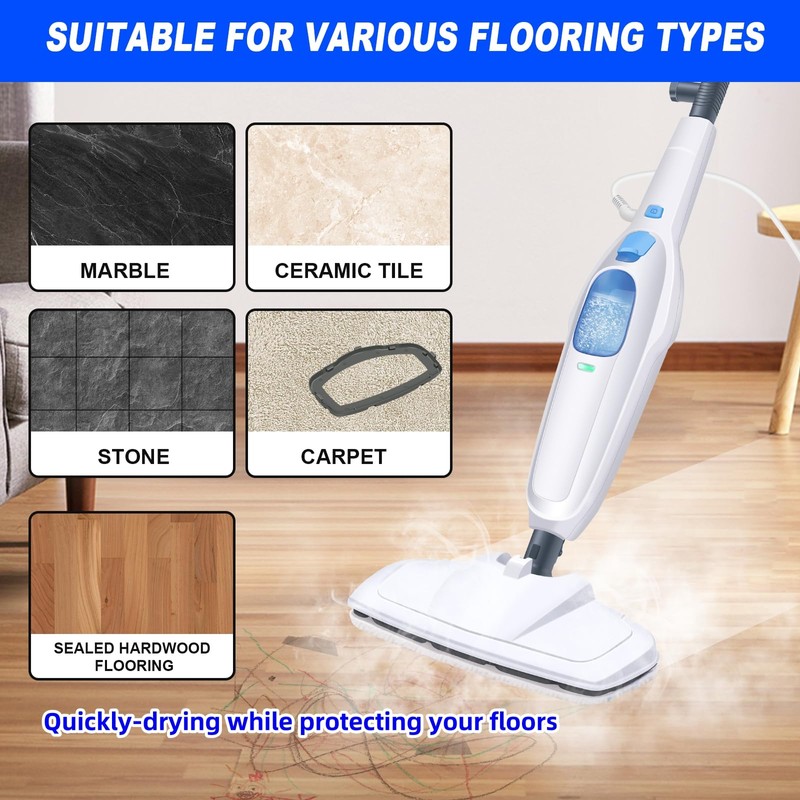 Multipurpose Steam Mop 1500W Electric Floor Cleaner Hot Steam Cleaner