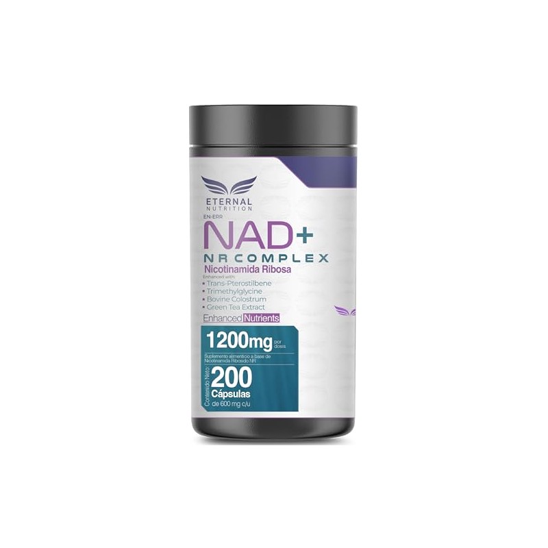 ETERNAL NUTRITION NAD+ NR Complex: Nicotinamida Ribósida NR (200 Caps)
