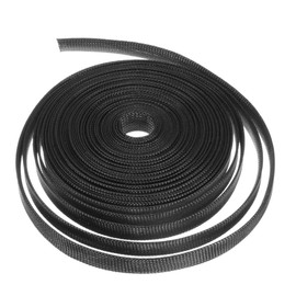 MOCNT 12 mm PET Expandable Braided Cable Tube Flexible Self-Closing Cable Protection Cable Management Sleeve Braided Hose Insulation Hose Pipe Car Black 10 m