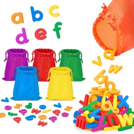 VoSinrly Magnetic Letters, 156 Pieces Lowercase Alphabet Fridge Magnets, ABC Magnets for Toddlers Kids, Educational Learning Plastic Letters Magnets Set for Kindergarten Classroom