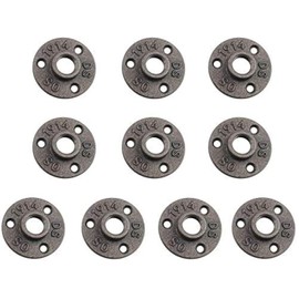 3/4 Cast Iron Floor Flange,Hellopet 10 Pack Industrial Steel Fixed Base Internal Flanges Pipe Fitting with Threaded Hole for Industrial Pipe, Furniture and DIY Decoration