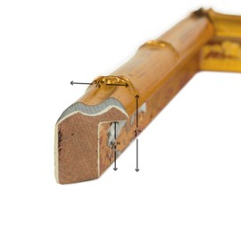 Craig Frames Faux Bamboo, 13x15 Picture Frame Matted for a 9x12 Photo, Vintage Gold