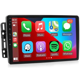 Slakerbe 2GB+32GB Wireless Carplay Android Auto Car Audio Fit for Suburban for Sierra for Yukon 2007-2014 10.1inch Touchscreen Car Radio Multimedia Player Support GPS WiFi FM Radio SWC