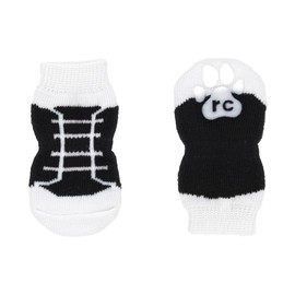 RC Pet Products Fun PAWks Anti-Slip, Stylish, Functional, Protective Dog Socks | X-Large, Sneakers Black