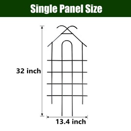 ARIFARO 32'' Metal Garden Trellis for Climbing Plants, Indoor/Outdoor Sturdy Plant Trellis for Potted Plants,House Plants, Climbing Vines, Pack of 4, Black