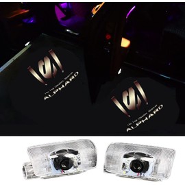 Boseyway Alphard Car Door Lamp, Courtesy Lamp, Logo Door Welcome Light, Curtain Light, LED Logo Projection, 20 Series 30 Series Toyota Series Curtain Replacement Type Parts, Set of 2 for Alphard