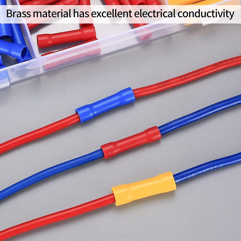 GTIWUNG 200pcs Insulated Crimp Terminal Set Crimp Connector Connector Terminal