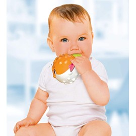 Simba 104010003 - ABC Colourful Tastfish, with Integrated Rattle, Fins are Teeth Aid and Clacking, 14 cm, from 6 Months