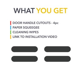 Door Handles Vinyl Covers for Rivian R1T & Rivian R1S (Set of 4) Carbon Fiber Wrap Film Styling Mod, Exterior Decoration Accessories for Gen1 2022-2024 & Gen2 2025+, Wrap Around Style