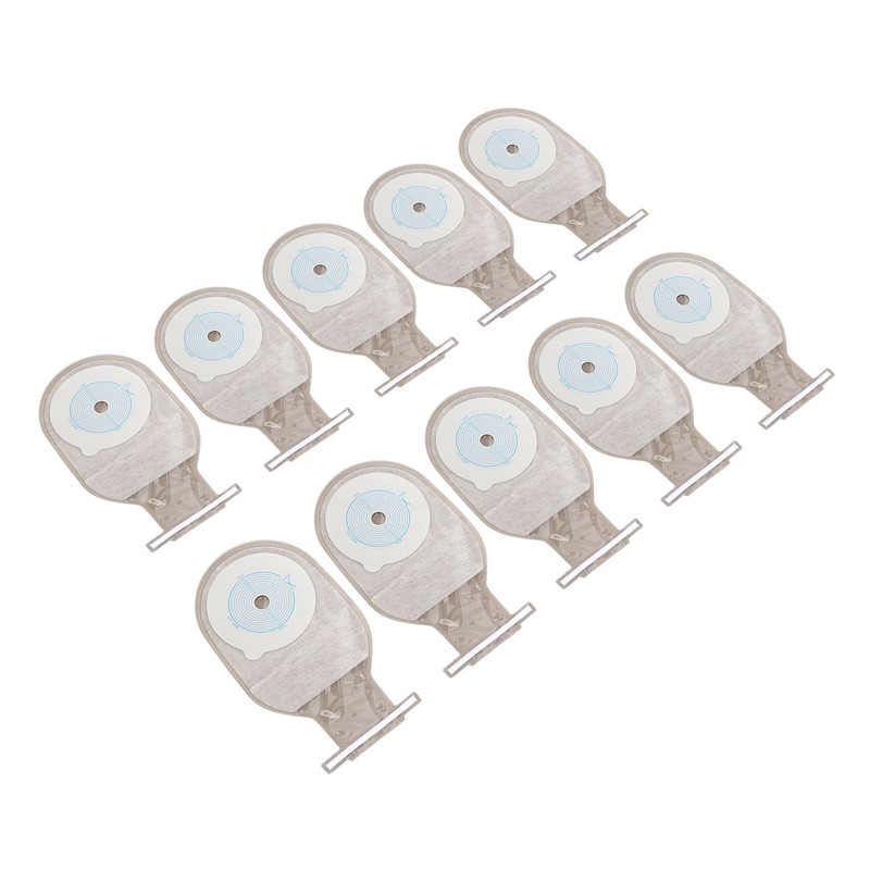 10pcs Colostomy Bag Disposable Adhesive One Piece Drainable Ostomy Pouch