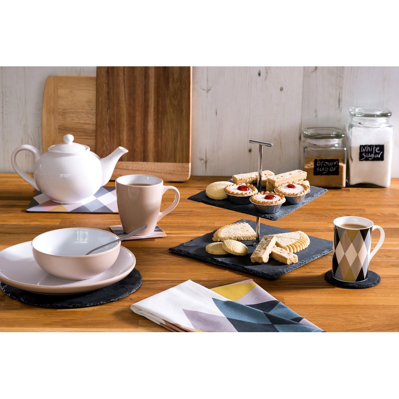 Premier Housewares Cirque Placemats - Set of 4, Grey, H2